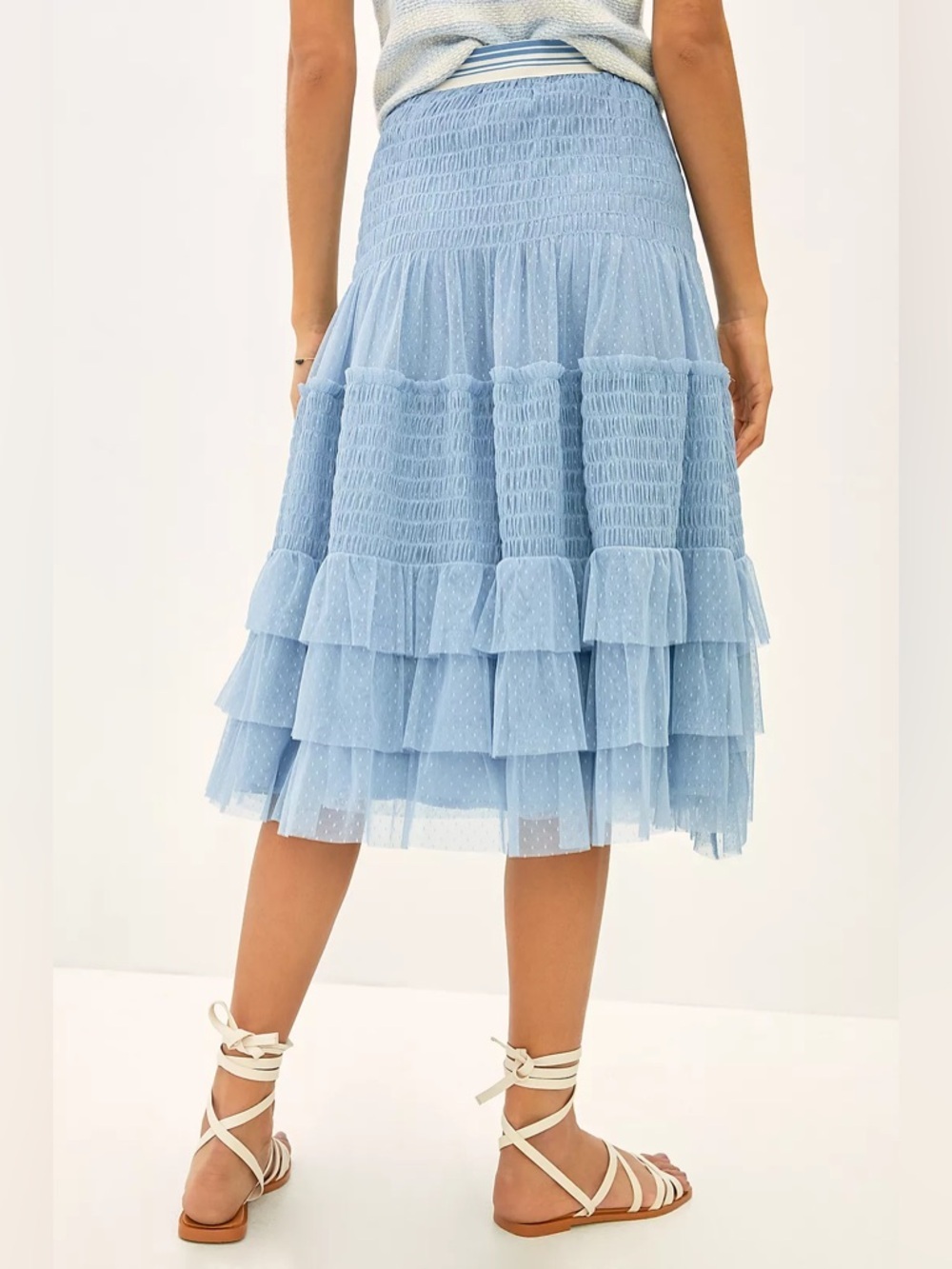 Women’s MAEVE tulle light blue midi skirt- Size XS - Picture 3 of 11